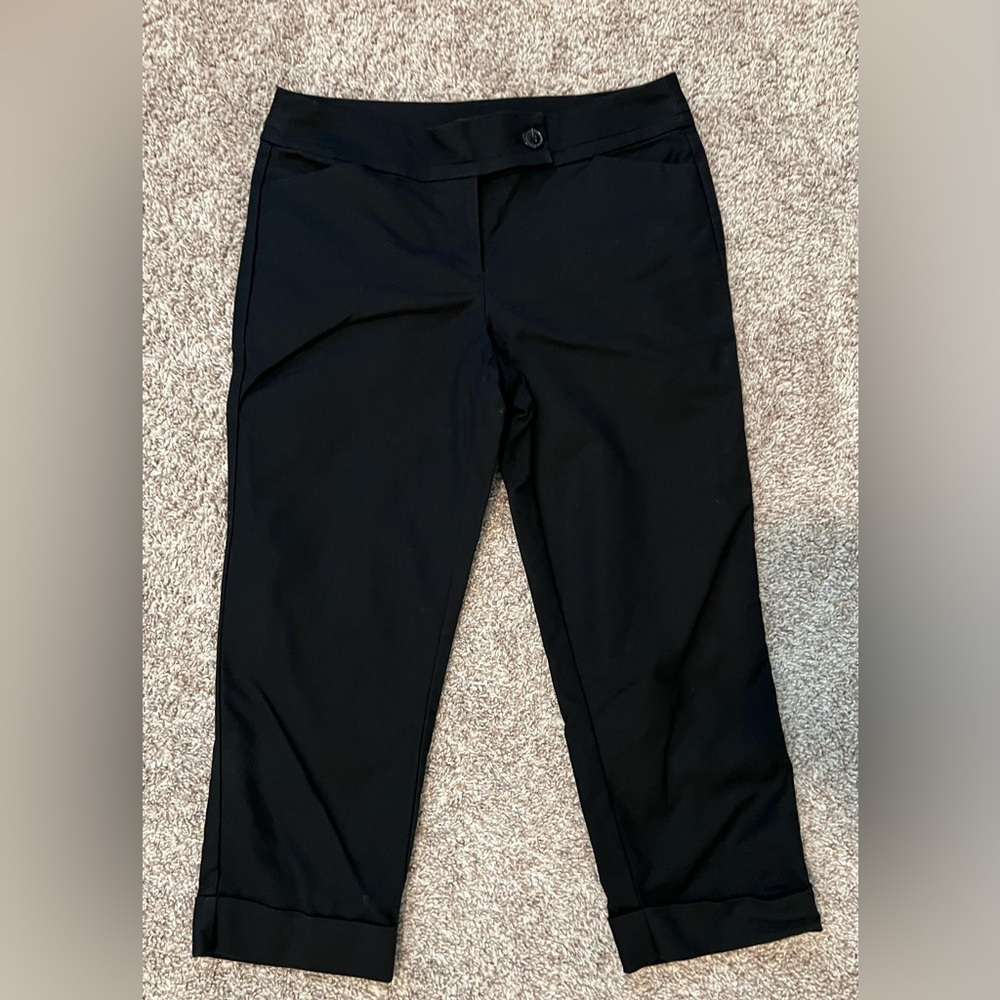 Ann Taylor Black Cropped Dress Pants